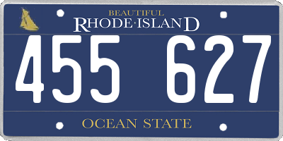 RI license plate 455627