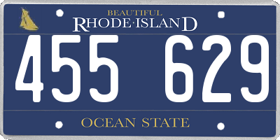 RI license plate 455629