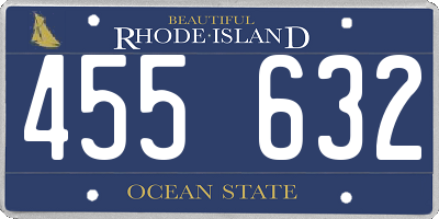 RI license plate 455632