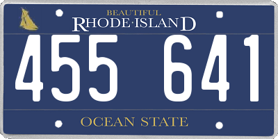 RI license plate 455641