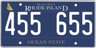 RI license plate 455655