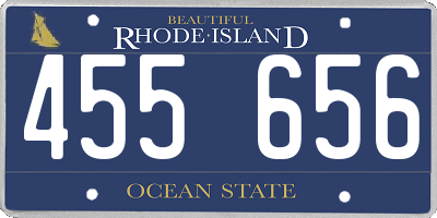 RI license plate 455656