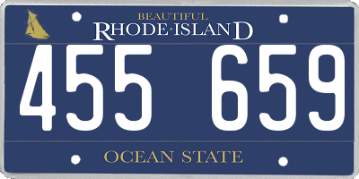 RI license plate 455659