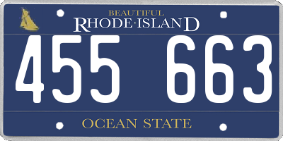 RI license plate 455663