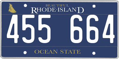 RI license plate 455664