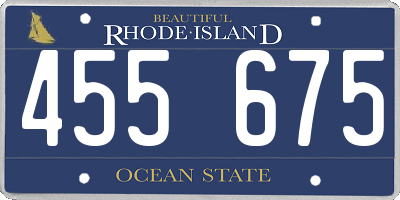RI license plate 455675