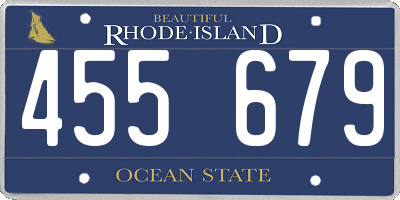 RI license plate 455679