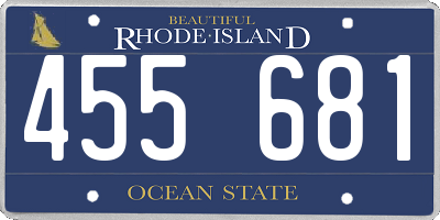 RI license plate 455681