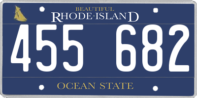 RI license plate 455682