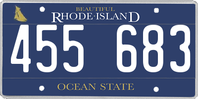 RI license plate 455683