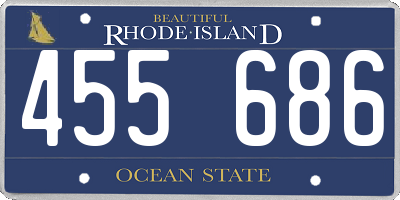 RI license plate 455686