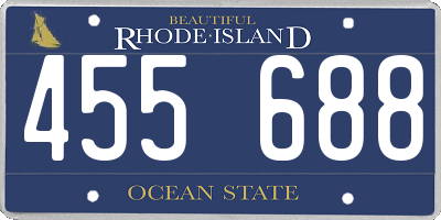 RI license plate 455688