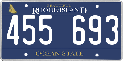 RI license plate 455693