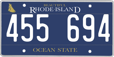 RI license plate 455694