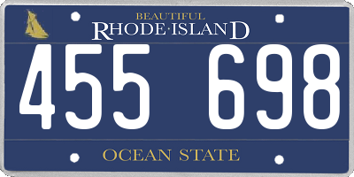 RI license plate 455698