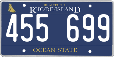 RI license plate 455699