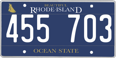 RI license plate 455703