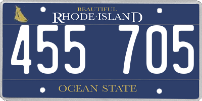 RI license plate 455705