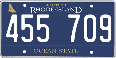RI license plate 455709