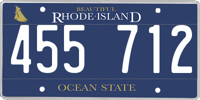 RI license plate 455712