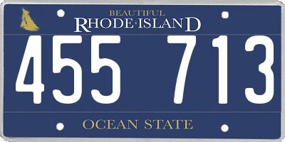 RI license plate 455713