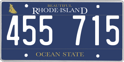 RI license plate 455715
