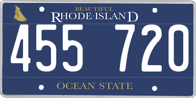 RI license plate 455720