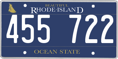 RI license plate 455722