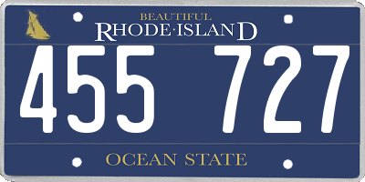 RI license plate 455727