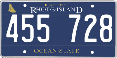 RI license plate 455728