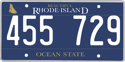 RI license plate 455729