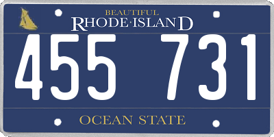 RI license plate 455731