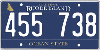 RI license plate 455738