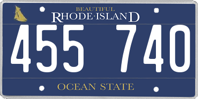 RI license plate 455740