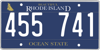 RI license plate 455741