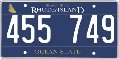 RI license plate 455749
