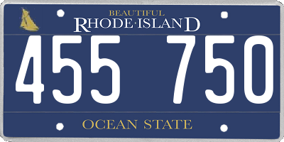 RI license plate 455750