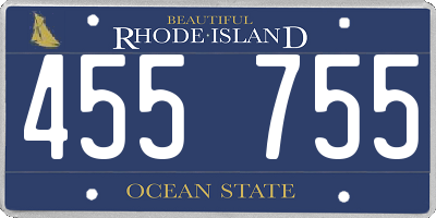 RI license plate 455755