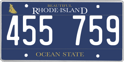 RI license plate 455759