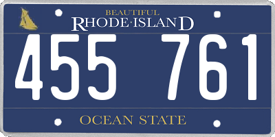 RI license plate 455761