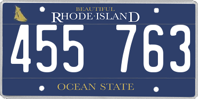 RI license plate 455763