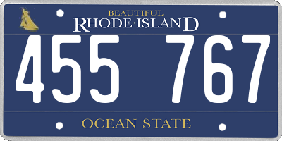 RI license plate 455767