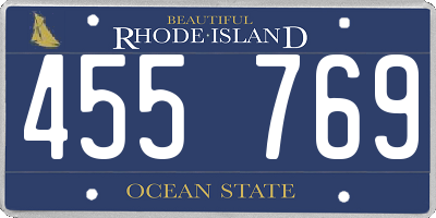 RI license plate 455769