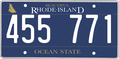 RI license plate 455771