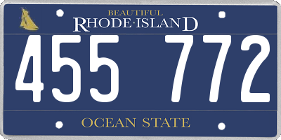 RI license plate 455772