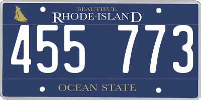 RI license plate 455773