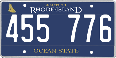 RI license plate 455776