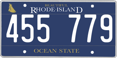 RI license plate 455779