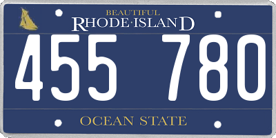 RI license plate 455780
