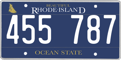 RI license plate 455787